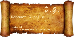 Donauer Gizella névjegykártya