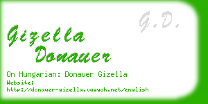 gizella donauer business card